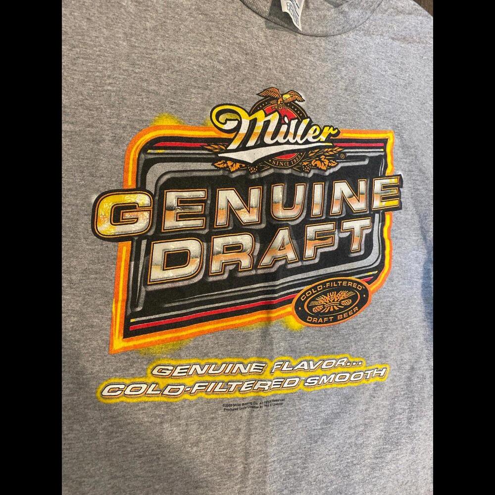 Delta pro weight tag xl extra large Miller genuine draft beer t-shirt